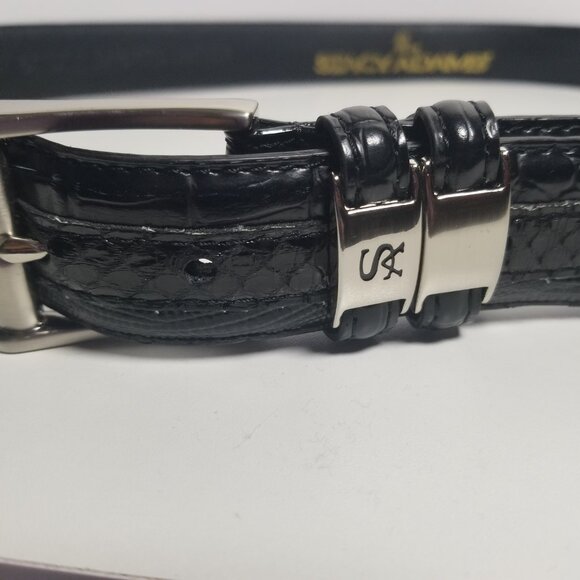 Stacy Adams Men's Genuine Leather Snake Print Belt Sz 42 - Picture 3 of 12